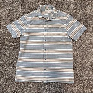 Vans Blue and White Casual Button Down Shirt